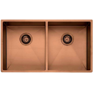 Dobbel kum vask i rustfritt stål